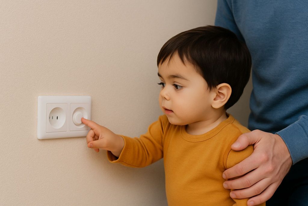 Equatorial Pará alerta para riscos elétricos com crianças pequenas em casa