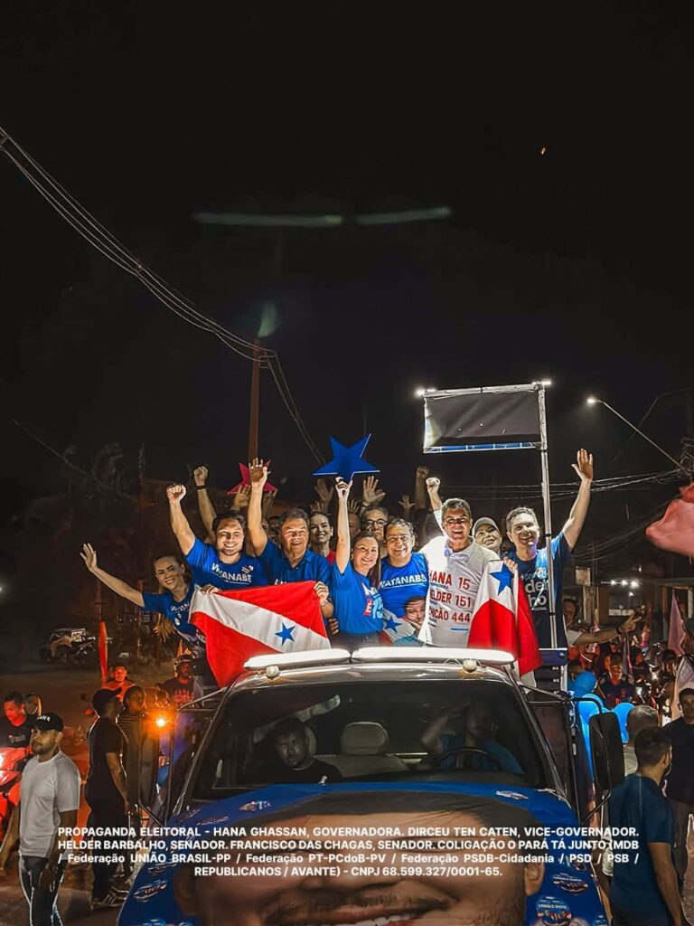 Multidão acompanha início da campanha da governadora Hanna Gahssan em Santa Izabel do Pará